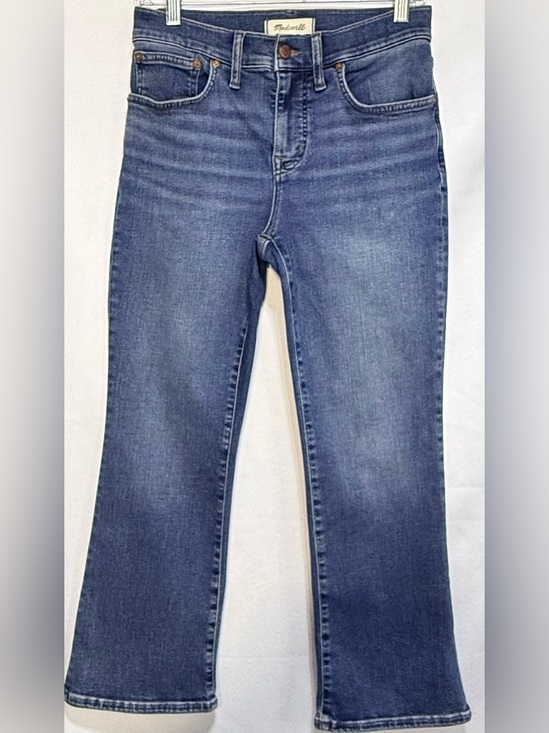 J. Crew Madwell Denim - Madewell Mid-Rise Kick Out Cropped Flare Jeans 28P